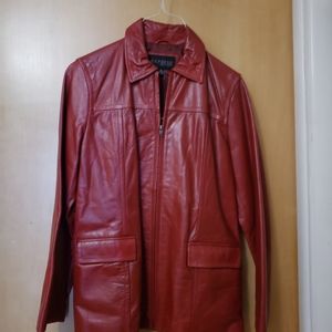 Red Express leather jacket